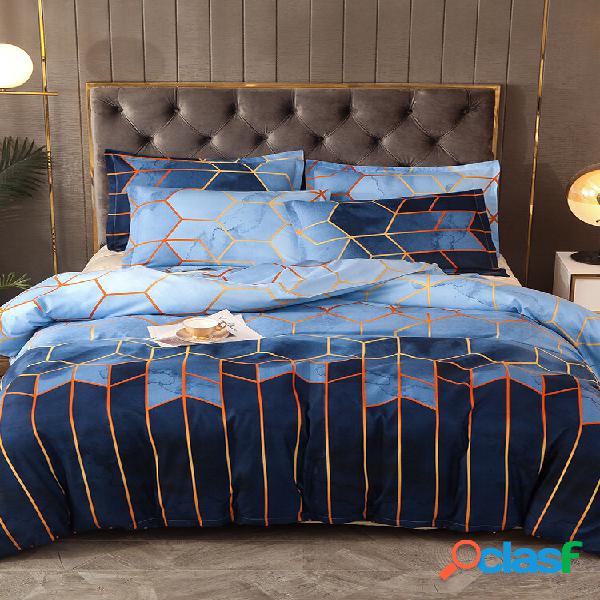 2/3 pezzi Set biancheria da letto geometrica Set