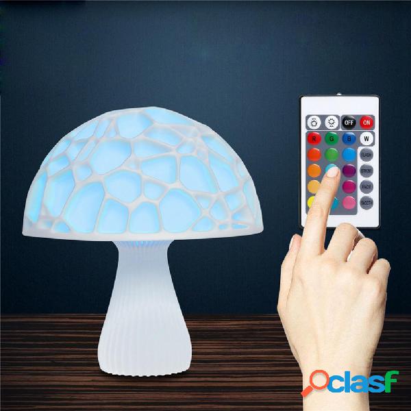 24cm 3D Night Light fungo remoto Touch Control 16 colori USB