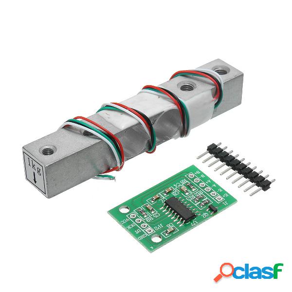 3 pezzi HX711 24bit AD modulo + 1 kg in lega di alluminio