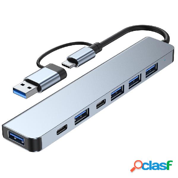 7 in 1 Tipo-C Docking Station USB-C Hub Splitter Adattatore