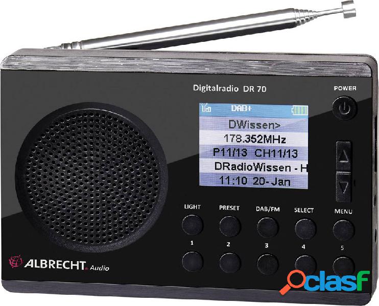 Albrecht DR 70 Radio portatile DAB+, FM torcia elettrica