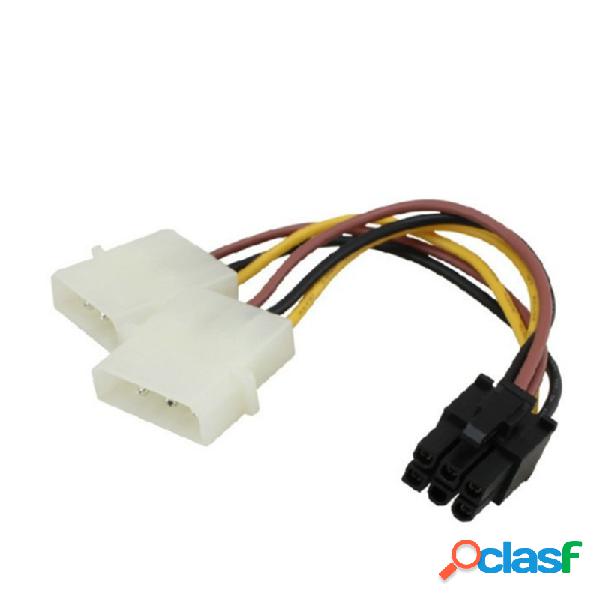 Alimentatore per PC Doppio da 4 pin a 6 pin scheda grafica