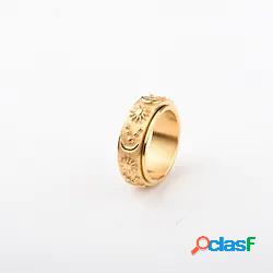 Anello a fascia Feste Classico Oro rosa Nero Argento Acciaio