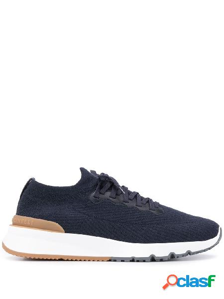 BRUNELLO CUCINELLI SNEAKERS UOMO MZUWLBO253CO287 PELLE BLU