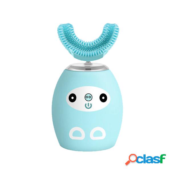 Bambini 360 ° Silicone Spazzolino elettrico sonico a forma