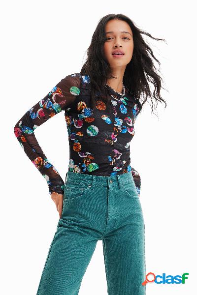 Body con stampa fantasia a pois