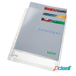 Buste forate con soffietto - 22x30 cm - PVC - trasparente -