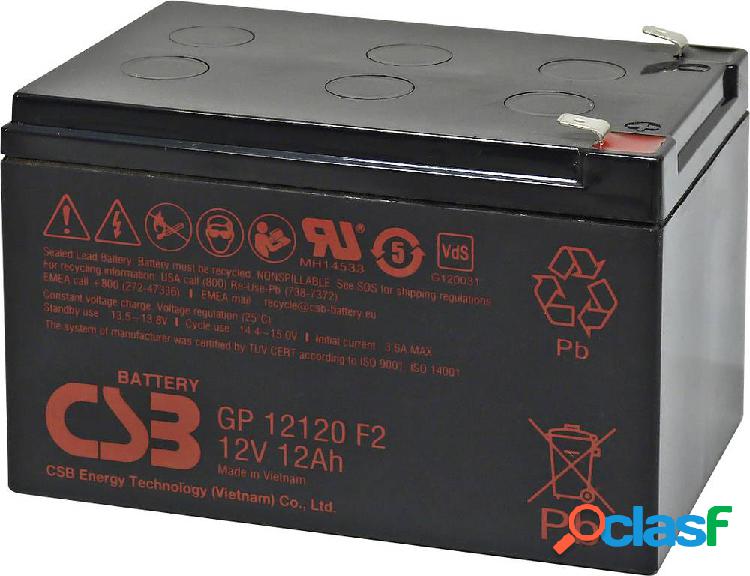 CSB Battery GP 12120 Standby USV GP12120F2 Batteria al