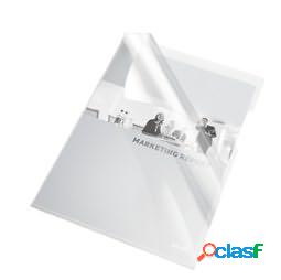 Cartelline a L - PVC - liscio - 21x29,7 cm - trasparente -
