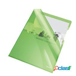Cartelline a L - PVC - liscio - 21x29,7 cm - verde cristallo