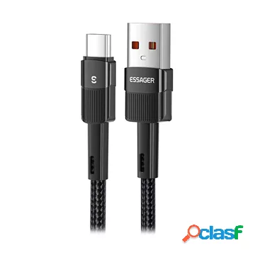 Cavo Essager Quick Charge 3.0 USB-C - 66W - 0.5m - Nero