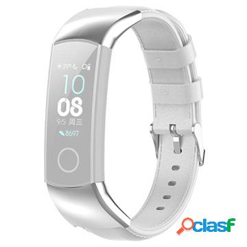 Cinturino in pelle Honor Band 4/5 con connettori - bianco