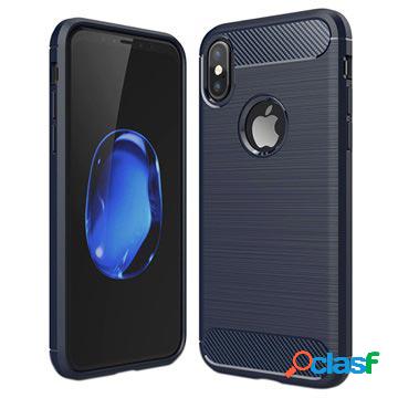 Cover in TPU Spazzolato per iPhone X / iPhone XS - Fibra di