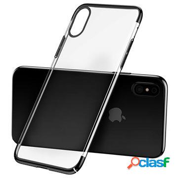 Cover in plastica per iPhone X Baseus serie Glitter - nera /