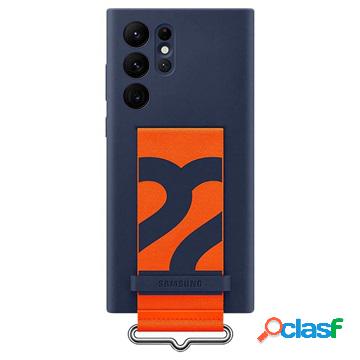 Cover in silicone Samsung Galaxy S22 Ultra 5G con cinturino