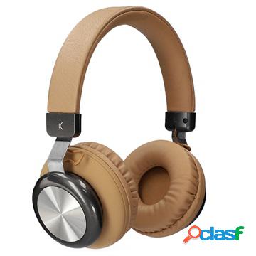 Cuffie Bluetooth Ksix Retro2 con radio FM - marroni