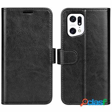 Custodia a portafoglio per Oppo Find X5 con chiusura