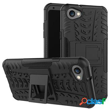 Custodia ibrida antiscivolo per LG Q6, Q6+ - nera