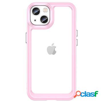 Custodia ibrida per iPhone 13 della serie Outer Space - rosa