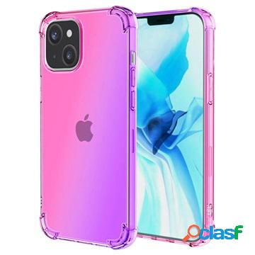 Custodia in TPU antiurto per iPhone 14 Plus sfumata - rosa /