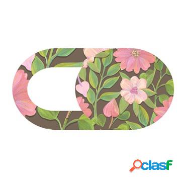 Elegante Privacy Camera Slider Cover - Rosa Fiori