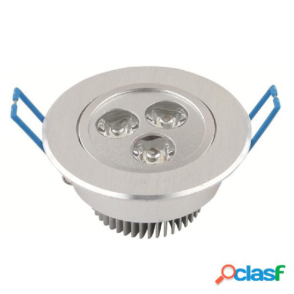 FARETTO 3 LED 3 W AD INCASSO CON ALETTE A MOLLA ROTONDO LUCE