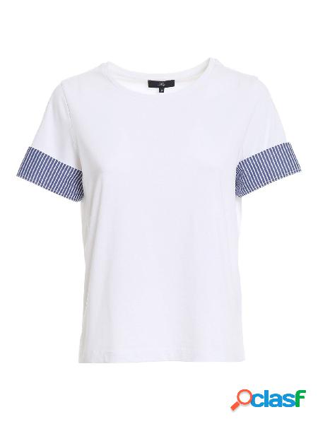 FAY T-SHIRT DONNA NPWB2425840RVRB001 ALTRI MATERIALI BIANCO