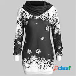 Felpa con cappuccio da donna vestito a trapezio corto mini