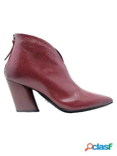 HALMANERA STIVALETTI DONNA ROSE74BURGUNDY PELLE BORDEAUX