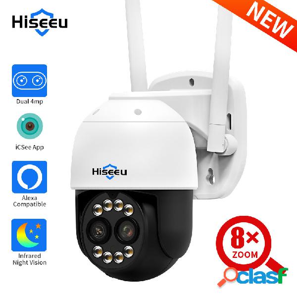 Hiseeu 8MP 4K PTZ Wifi IP fotografica Protezione di