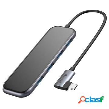 Hub USB-C Specchio Baseus CAHUB-EZ0G - USB 3.0, PD - Grigio