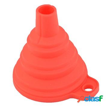 Imbuto per liquidi da cucina pieghevole in silicone - rosso