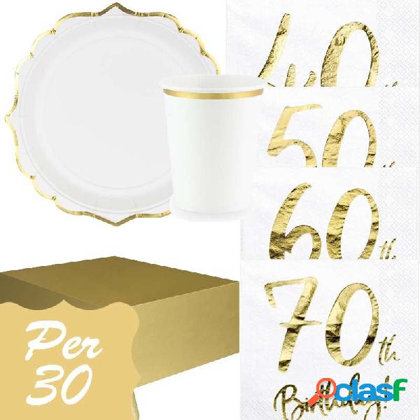 KIT N.3 SET TAVOLA 40 ANNI