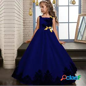 Kids Little Girls Dress Floral Party Performance A Line