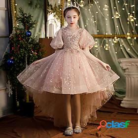 Kids Little Girls Dress Sequin Wedding Performance A Line