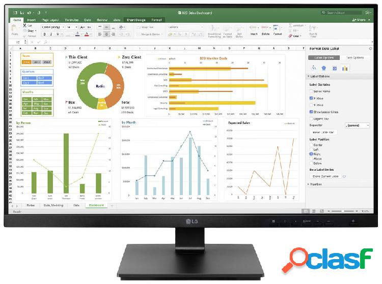 LG Electronics 24BN650Y-B Monitor LED 61 cm (24 pollici) ERP