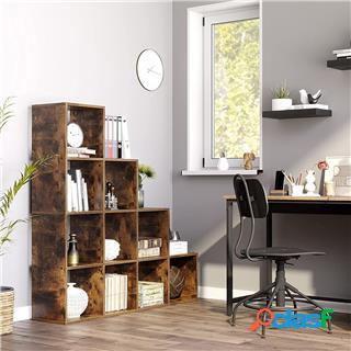 Libreria ASCEN, 10 Scomparti Cubici, 129,5x29x129,5 cm, In