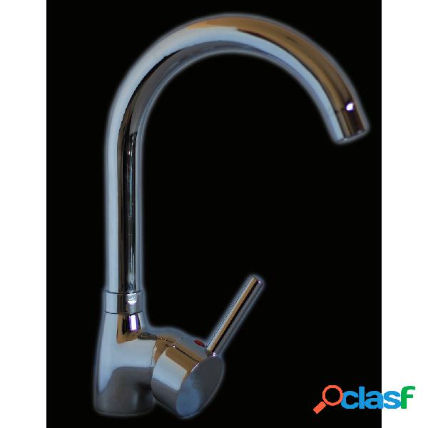 MISCELATORE RUBINETTO MONOCOMANDO PER LAVABO CUCINA ACCIAIO