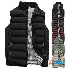 Mens Quilted Full Zip Windbreaker Running Vest Gilet Sports