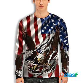 Mens T shirt Tee Graphic Animal 3D Print Round Neck Daily