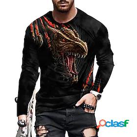 Men's Unisex Daily 3D Print T shirt Dragon Graphic Prints