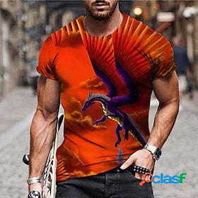 Mens Unisex T shirt Tee Dragon Graphic Prints 3D Print Crew