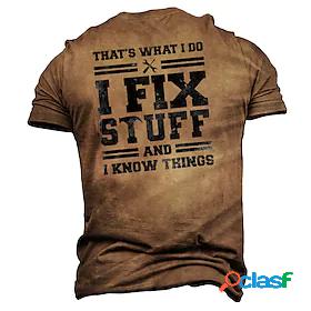 Mens Unisex T shirt Tee Graphic Patterned Letter 3D Print