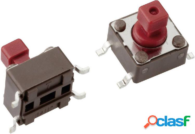 Mentor 1254.1107 Pulsante 12 V/DC 0.05 A 1x Off / (On)