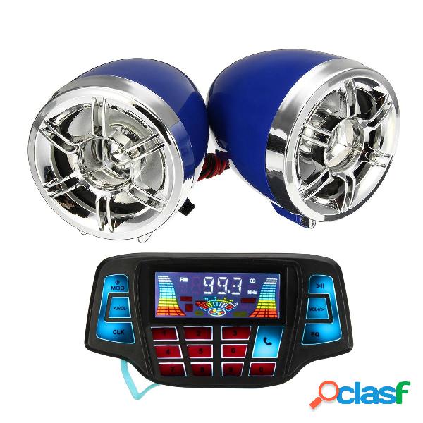 Moto LCD Schermo MP3 Altoparlanti Manubrio Audio USB SD FM
