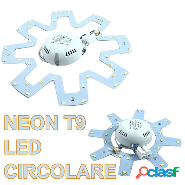 NEON T9 LED CIRCOLARE 5W 9W 12W 15W 220V ROTONDO PER CAMBIO
