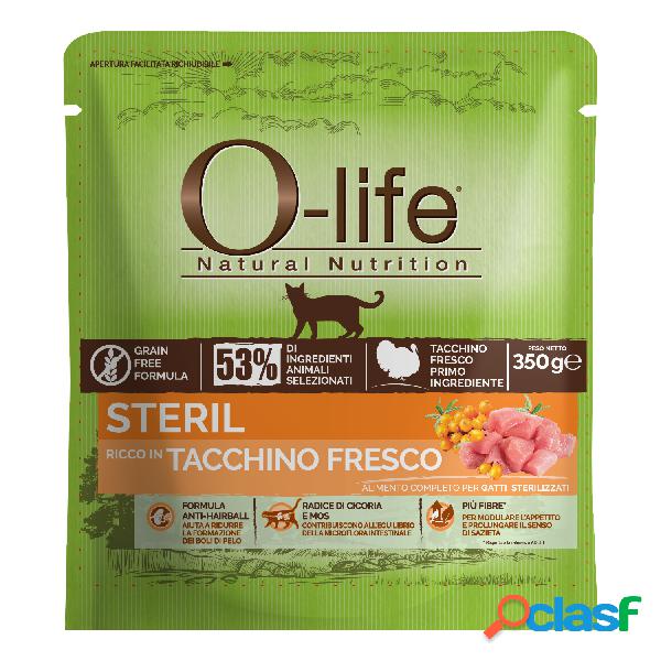 O-Life Cat Adult Sterilised Tacchino 350 gr