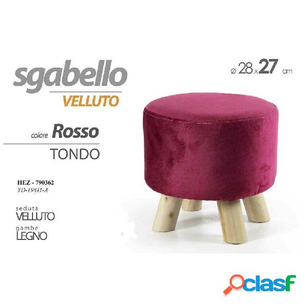 POUF SGABELLO VELLUTO COLORE BLU ROSSO VERDE QUADRATO TONDO