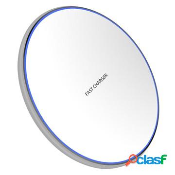 Pad di ricarica wireless Fast Qi universale in metallo