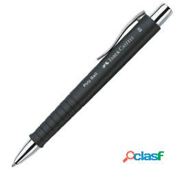 Penna a sfera a scatto Poly Ball - Punta 0,7 mm - fusto nero